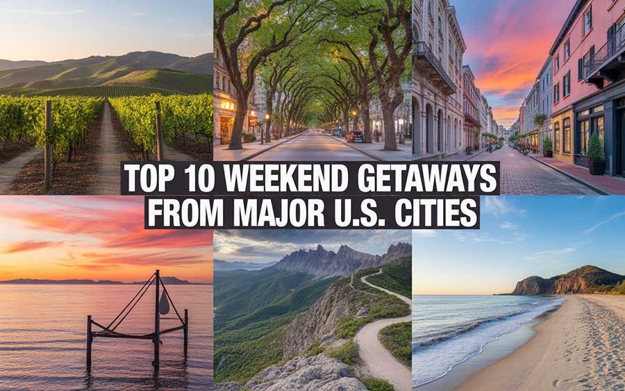 Top 10 Weekend Getaways from Major U.S. Cities