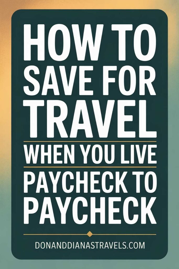 How to Save for Travel When You Live Paycheck to Paycheck