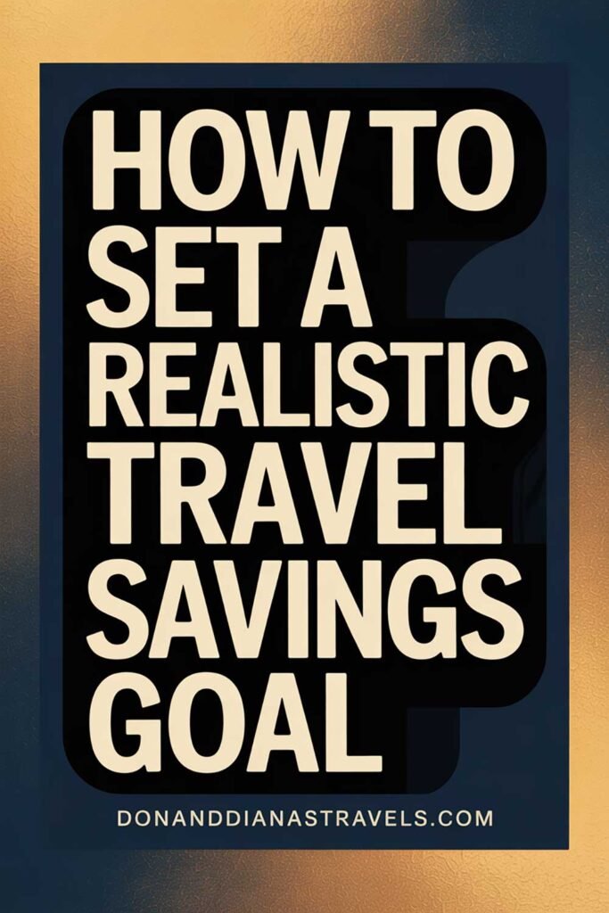 How to Set a Realistic Travel Savings Goal
