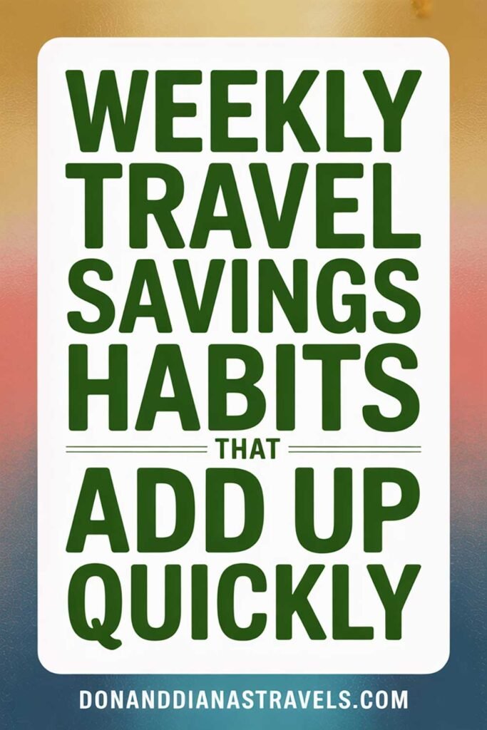 Weekly Travel Savings Habits That Add Up Quickly