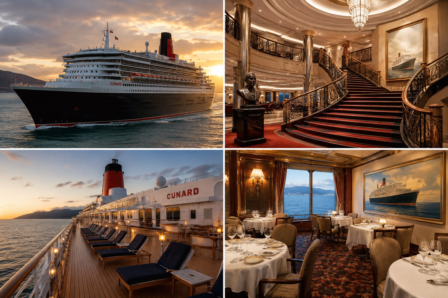 A Cunard ship in the Caribbean