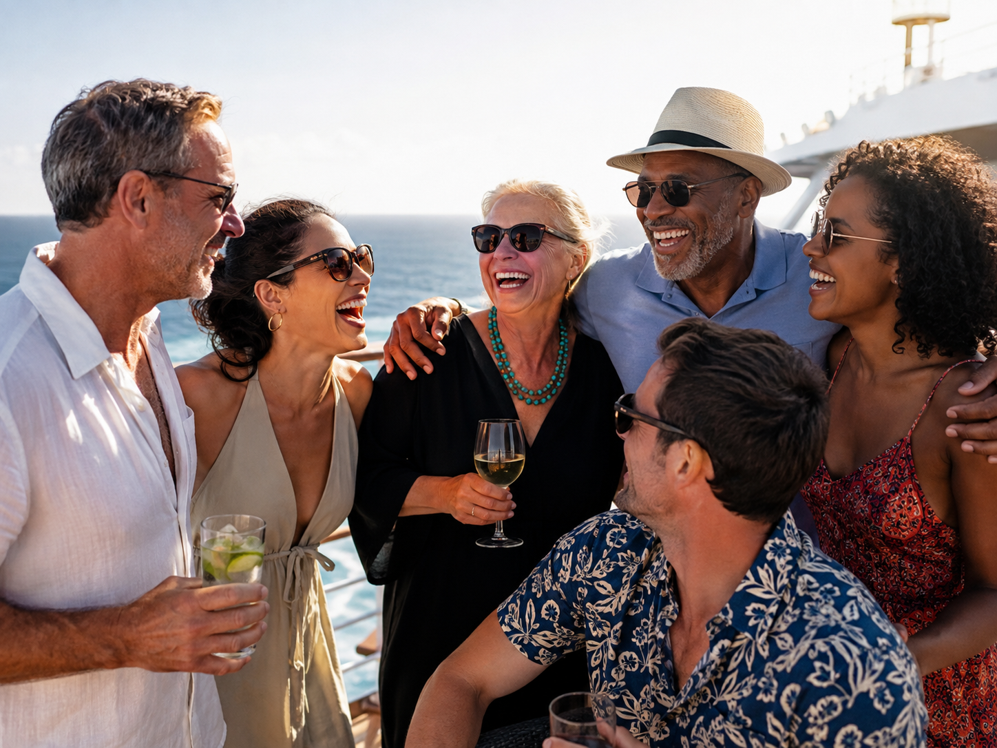 Guests enjoying time on a Norwegian Cruise Line ship