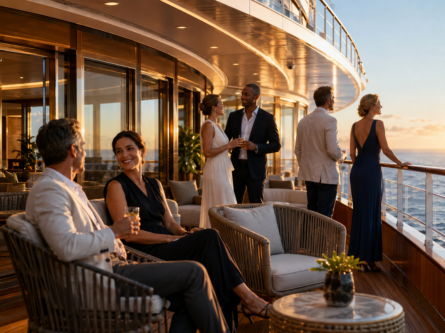 Onboard dining and relaxation on a Princess Cruises ship