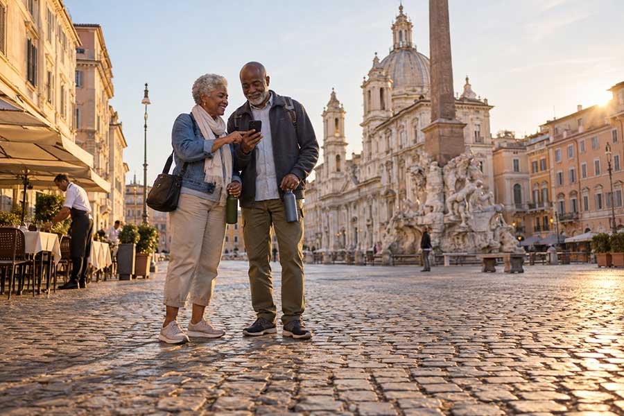 A traveler enjoying a better vacation experience
