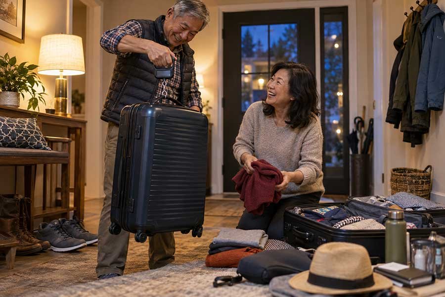 A traveler testing which items actually earn a spot in the suitcase
