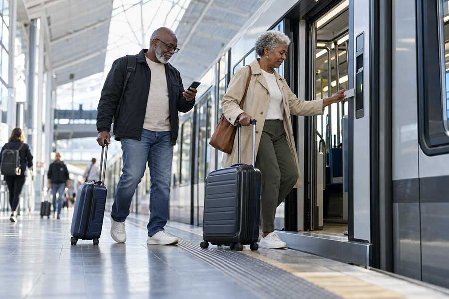 A traveler saving money and time with smart booking choices