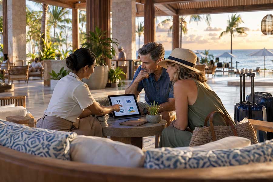 An all inclusive resort where travelers are saving money on their trip
