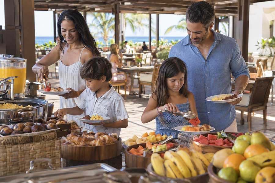 Buffet and dining options included at an all-inclusive resort